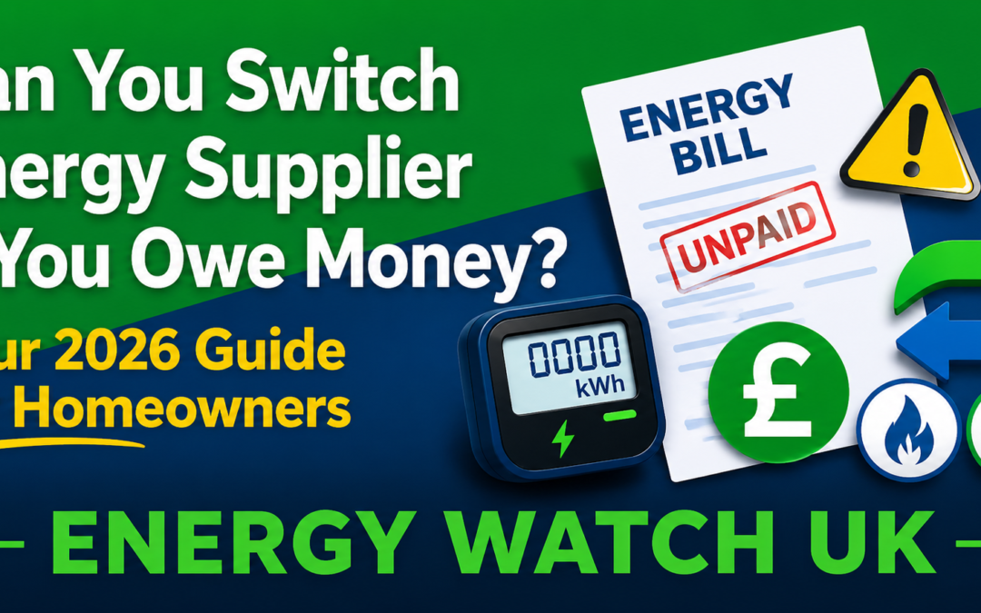 Can You Switch Energy Supplier If You Owe Money?