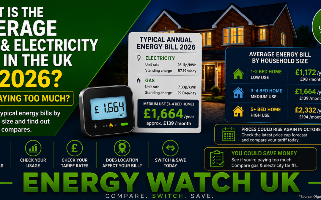 Average Gas and Electricity Bill UK 2026