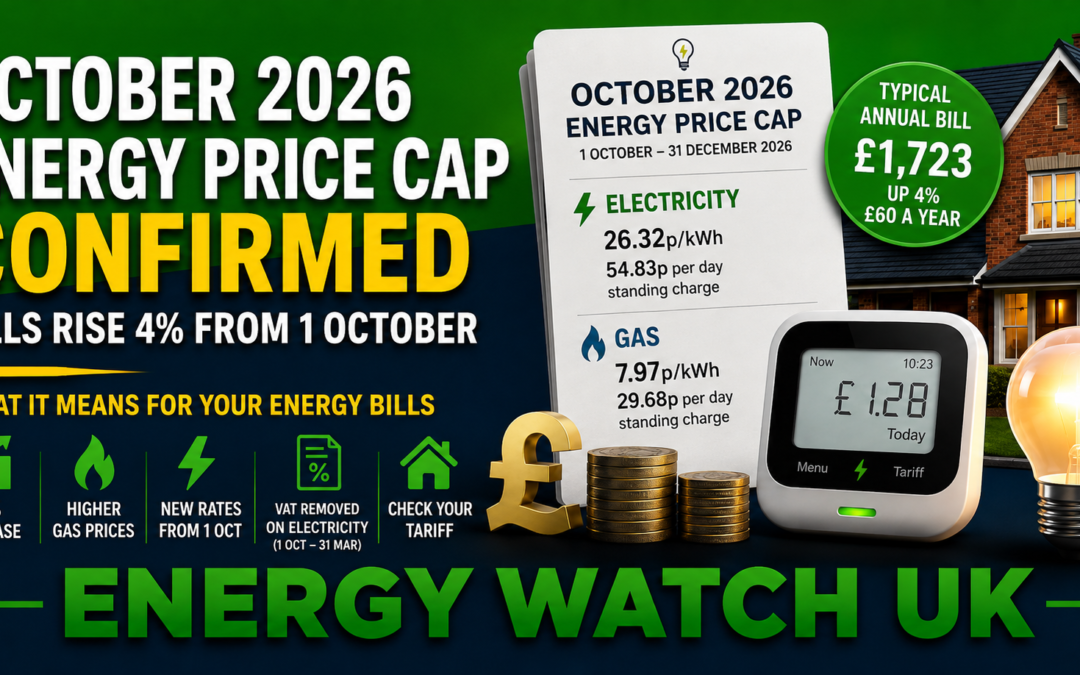 October Energy Price Cap 2026 Confirmed: What It Means for Your Bills